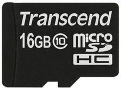 Buy Transcend Memory Card MicroSDHC 16GB Class 10: Memory Card