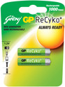 Godrej GP ReCyko AAA (2 Pcs - Pre-Charged) Rechargeable Battery: Rechargeable Battery